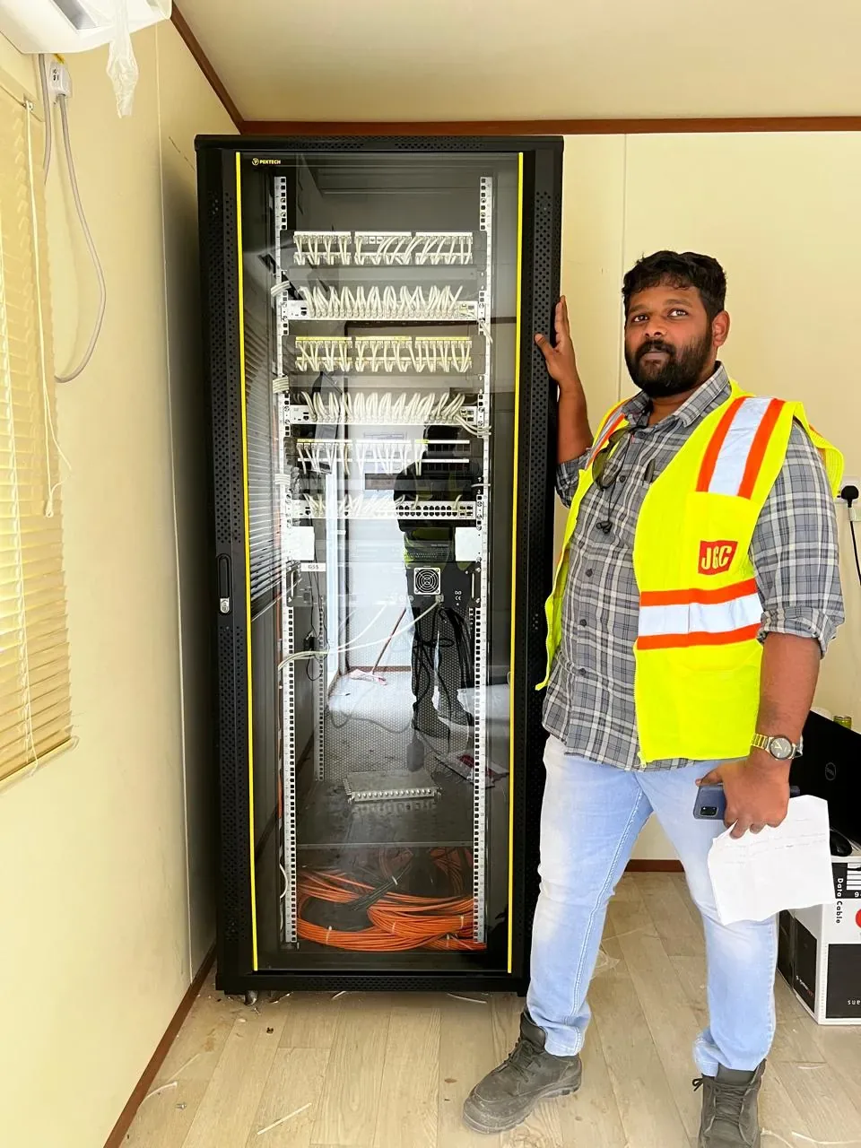 Dammam hotel and facility integration example showing final IPTV system handover to JGC for the Aramco gas and oil project labour camp facilities near Al Kharj
